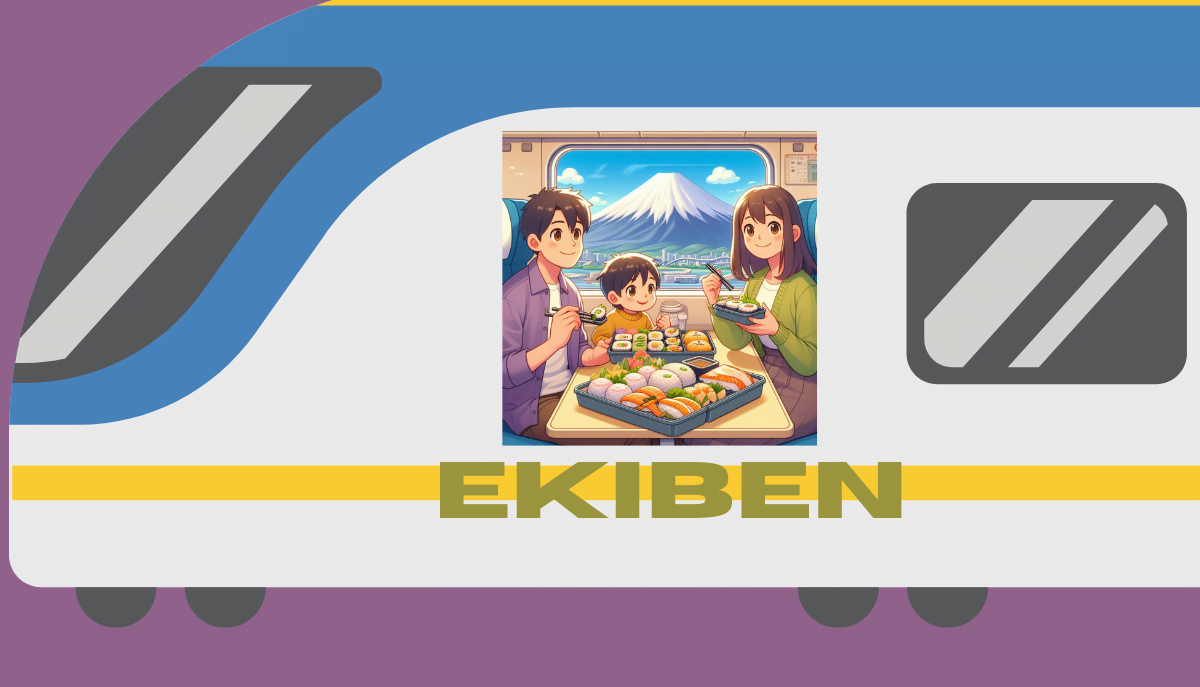 Eating ekiben in a bullet train